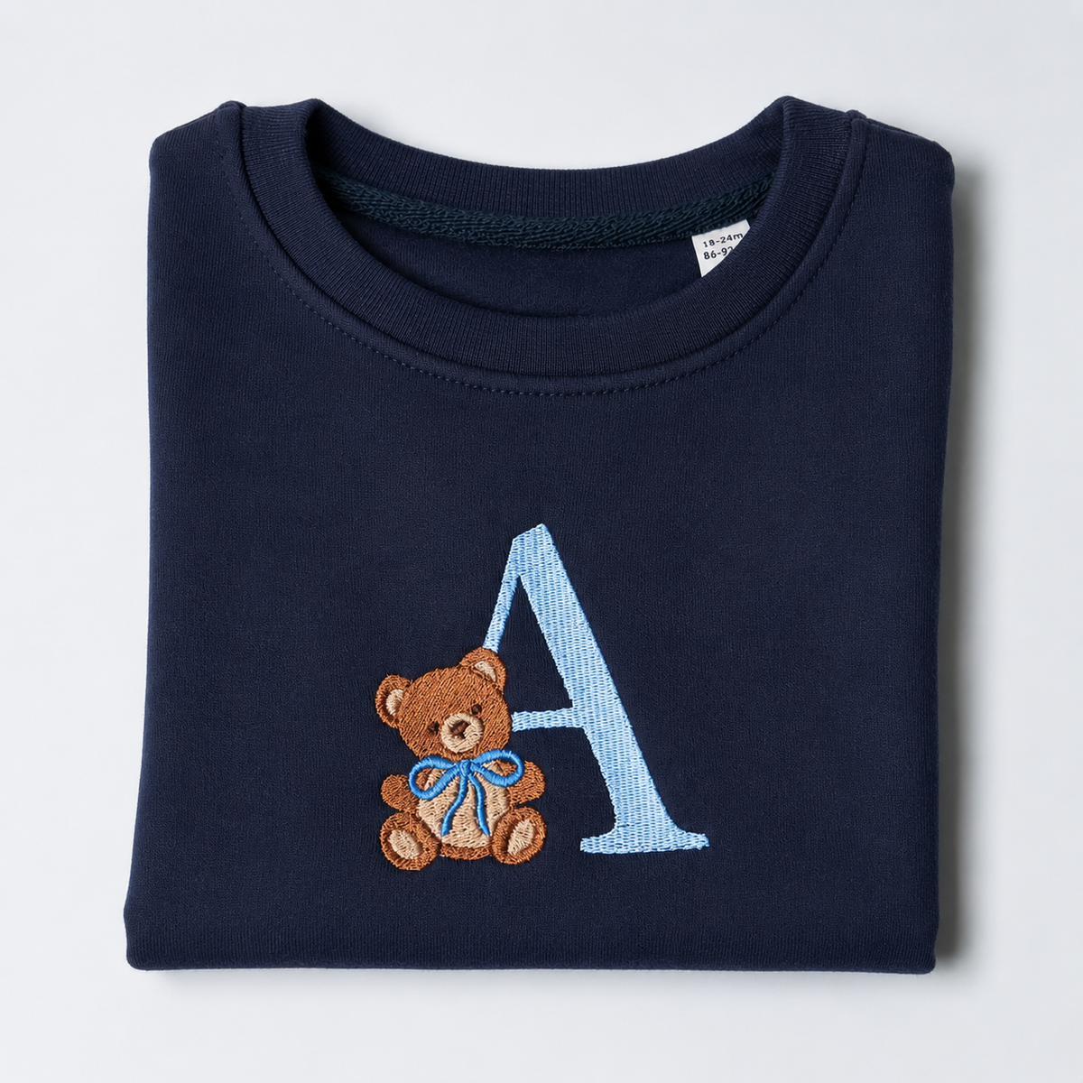 Organic Initial Teddy Sweatshirt