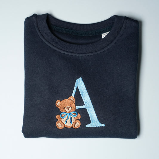 Organic Initial Teddy Sweatshirt