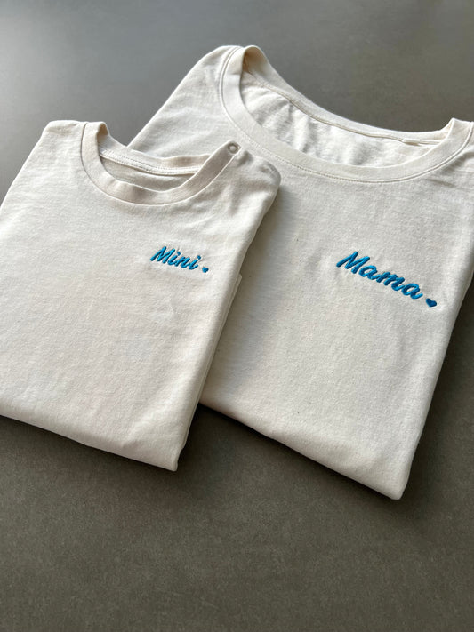 Mama & Mini Matching Embroidered T-Shirt Set
