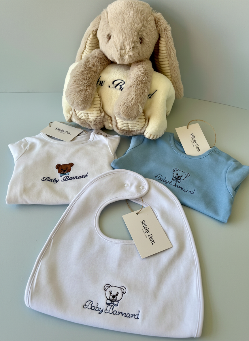 Personalised Organic Cotton Baby Gift Box