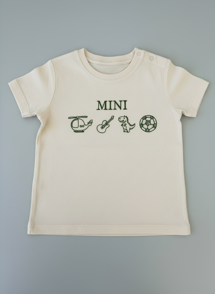 Personalised Papa & Mini Matching T-Shirt Set