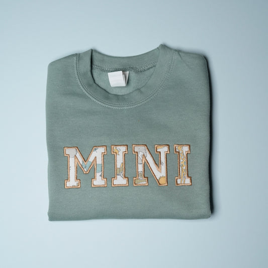 Luxury Organic Cotton Mini Sweatshirt | Matching Mama & Papa Option | Personalised Child Name | Handmade Keepsake