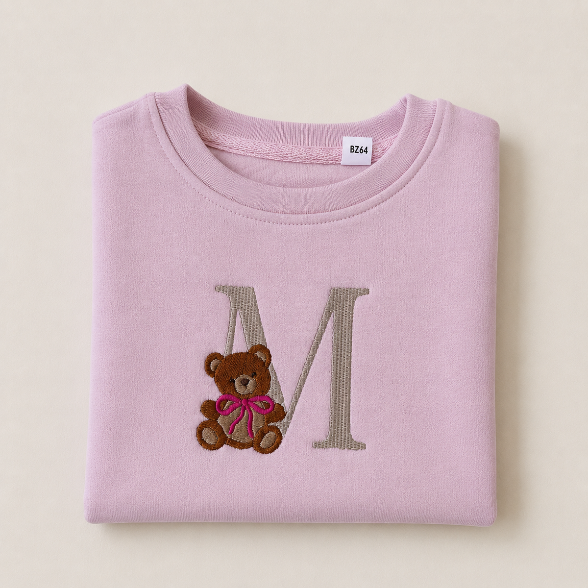 Organic Initial Teddy Sweatshirt
