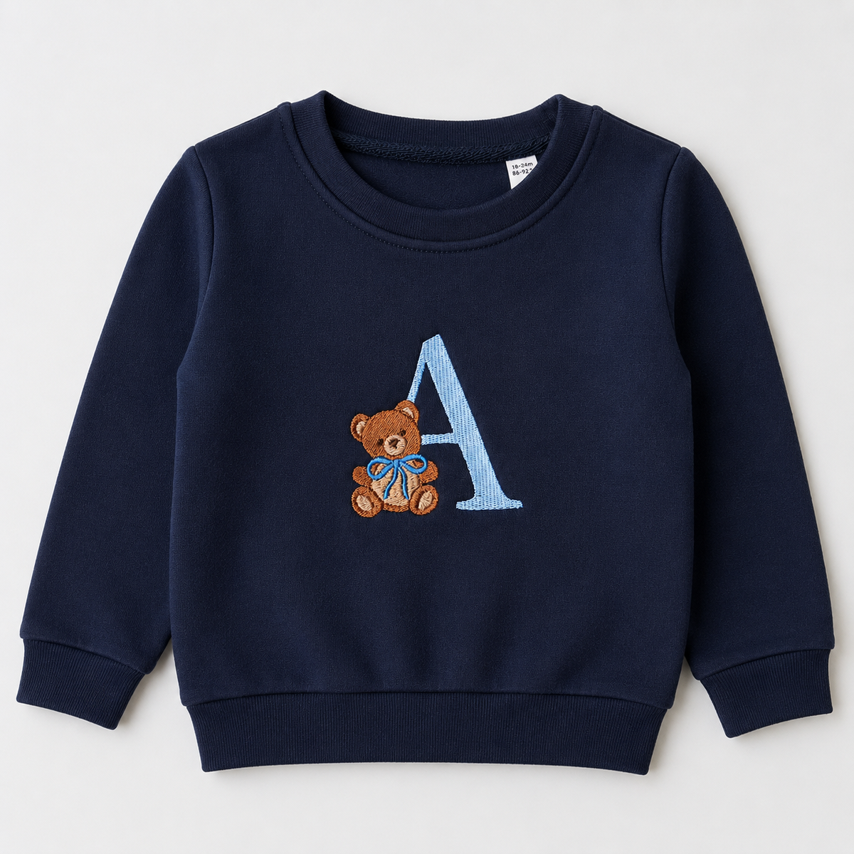 Organic Initial Teddy Sweatshirt