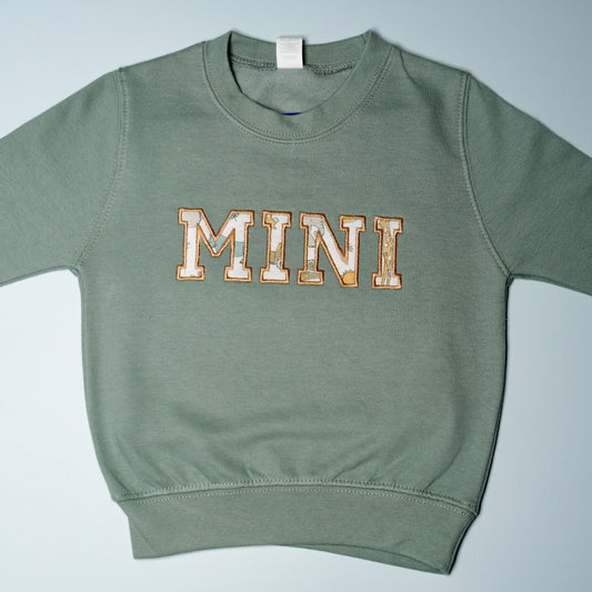 Luxury Organic Cotton Mini Sweatshirt | Matching Mama & Papa Option | Personalised Child Name | Handmade Keepsake