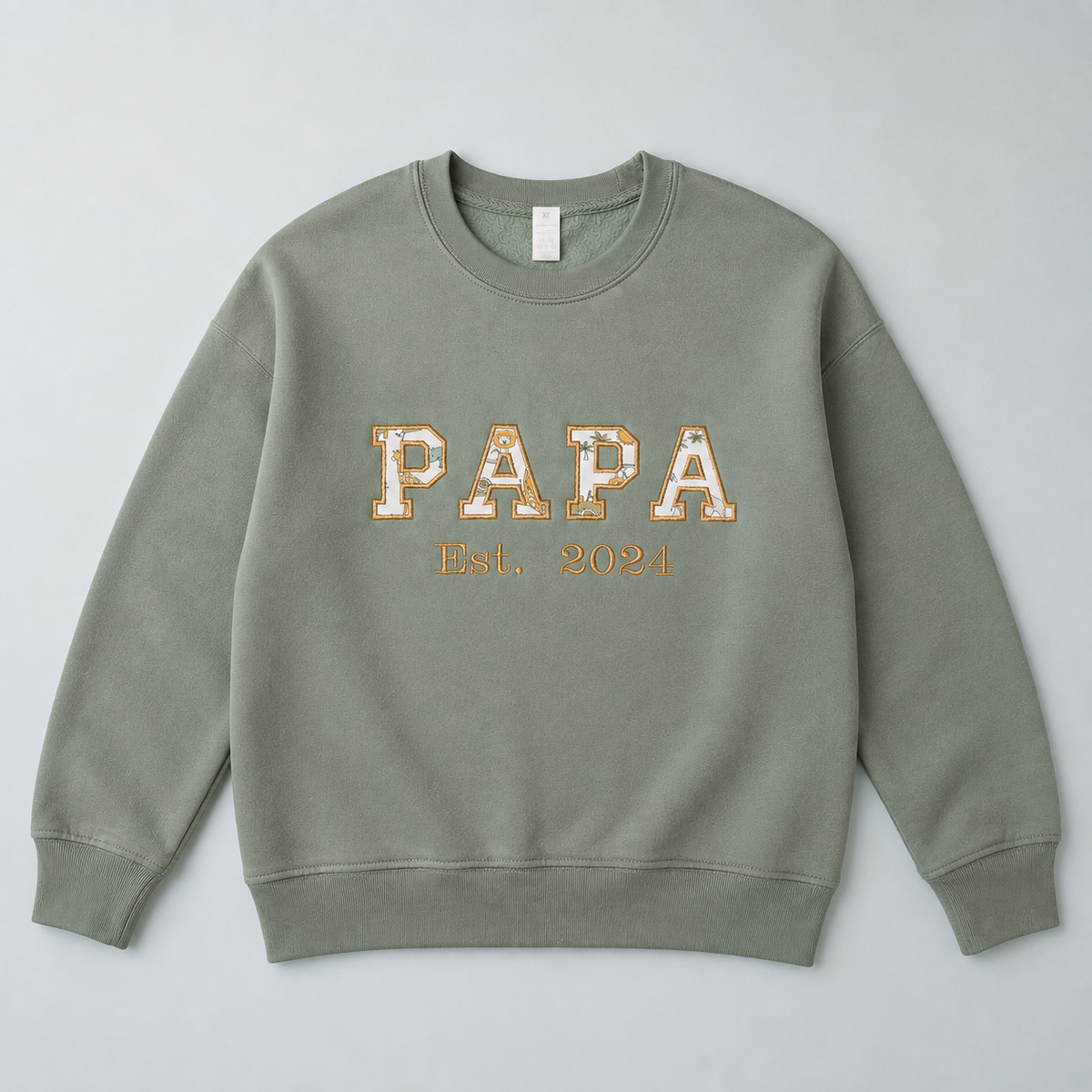 Mama & Papa Appliqué Keepsake Sweatshirt – Made from Baby’s Clothes – Personalised with Est. Year